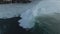 Aerial View Of Group Of Surfers In Ocean In Bali, Indonesia. People Surfboarding.