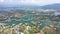 Aerial view Guatape and it`s surrounding lake from Rock of Guatape, Piedra Del Penol near Medellin, Colombia