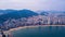 Aerial view of Gwangalli beach in Busan city, South Korea. Aeria