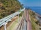 Aerial View of Haeundae Beach Train, Busan, South Korea Asia