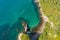 Aerial view of Hahei Beach New Zealand