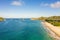 aerial view of Hahei Beach New Zealand