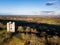 An aerial view of Haldon forest in Devon, UK