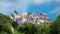 Aerial view of Hallstatt village and Hallstatter lake, Austria E