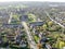 Aerial view of Hampstead Garden Suburb and St. Jude`s Church, London