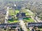 Aerial view of Hampstead Garden Suburb and St. Jude`s Church, London