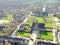 Aerial view of Hampstead Garden Suburb and St. Jude`s Church, London