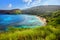 Aerial view of Hanauma Bay, Oahu, Hawaii