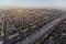 Aerial View of Harbor 110 Freeway in South Los Angeles