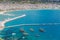 Aerial View of the harbor of Alanya, Turkey