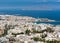 Aerial view of harbor of Chania town on Crete island, Greece