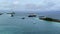 An aerial view of the harbor in Nassau, Bahamas