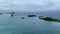 An aerial view of the harbor in Nassau, Bahamas