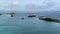 An aerial view of the harbor in Nassau, Bahamas