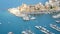 Aerial view harbour of castellammare del Golfo Sicily Italy