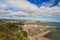 Aerial view of harbour at Stonehaven bay, Aberdeenshire