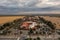 Aerial view of Harris Ranch Inn and Restaurant in Coalinga, California