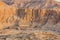 Aerial view of Hatshepsut Temple at sunrise, Luxor, Egypt