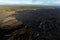 Aerial view of a Hawaiian Island active volcano steam