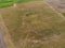 Aerial view of hay bales in the farmfield