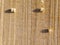 Aerial view on Haystacks on a wheat field during harvest