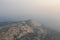 Aerial View of Haze Over Sierra Nevada Mountains