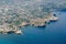 Aerial view of the headland of Terrasini, Sicily