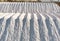 Aerial view heaps of natural salt in Santa Pola. Spain