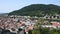 Aerial view of Heidelberg altstadt or old town and city from Heidelberg Castle