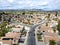 Aerial view of Hemet city in the San Jacinto Valley in Riverside County, California