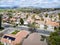 Aerial view of Hemet city in the San Jacinto Valley in Riverside County, California