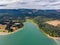 Aerial view at Henry Hagg Lake -  artificial lake in Washington County, northwest Oregon
