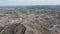 Aerial view high above the city of Orihuela in Spain.