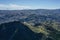 Aerial view of a the highest cliff that can be found around the lake Quilotoa in Ecuador, located in the crater of a dormant