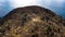 Aerial view on the highest point of terraced slopes of Taquile island