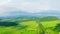 Aerial view highlands in cloudy day