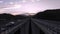 Aerial view on highway bridge in the Italian mountains