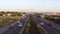 Aerial view of the highway connecting the town of Palma de Mallorca with Llucmajor