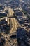 Aerial view of Highway, I-90, Massachusetts Turnpike, Boston, USA