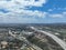 Aerial view of highway interchange and junction, San Diego Freeway interstate 5