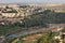 Aerial view on highway. Jerusalem, Israel.