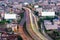 Aerial view, Highway road in central residence