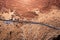 Aerial view of a highway in Tenerife Desert