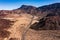 Aerial view of a highway in Tenerife Desert