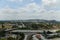 Aerial view of highways in Corona, California