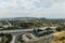 Aerial view of highways in Corona, California