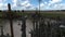 Aerial view of Hill of Crosses or KRYZIU KALNAS in Lithuania.