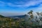 Aerial view of hill top. Nandi hills top, Bangalore