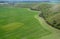 Aerial view of the hills at Mere in Wiltshire