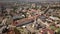 Aerial view of historic center in Ivano-Frankivsk city, Ukraine.